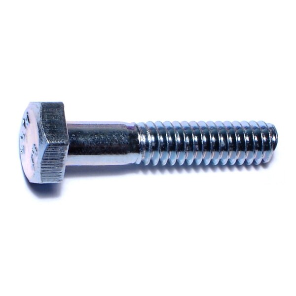 Midwest Fastener Grade 2, 1/4"-20 Hex Head Cap Screw, Zinc Plated Steel, 1-1/4 in L, 100 PK 00006 - main